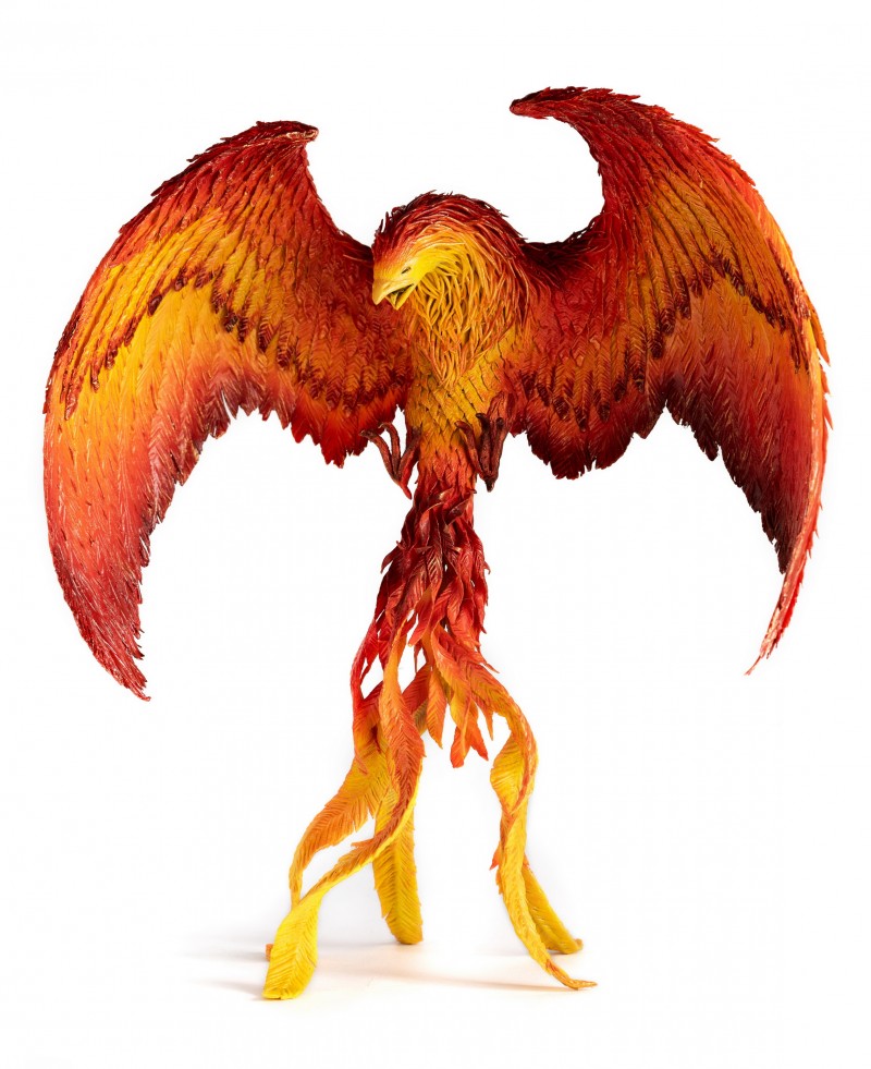 Phoenix statue fire bird