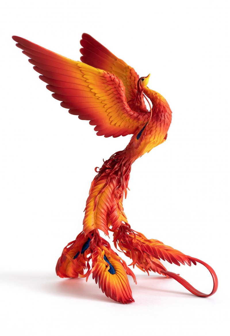Phoenix statue fire bird