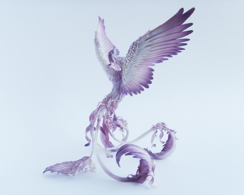 Phoenix statue fire bird