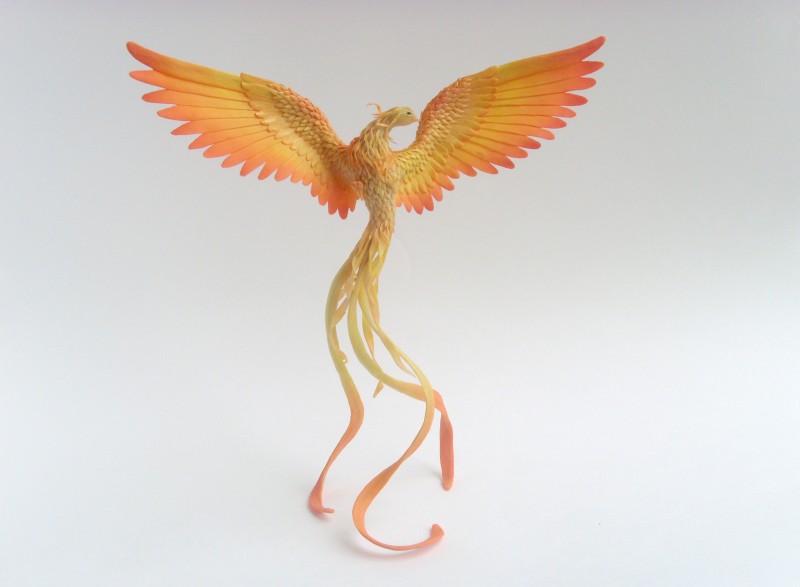 Phoenix statue fire bird