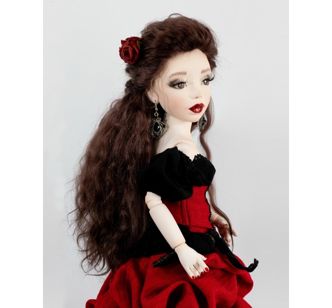 Author's handmade interior collectible doll Carmen