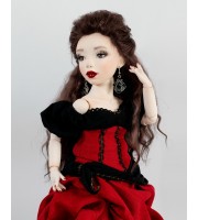 Author's handmade interior collectible doll Carmen