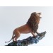 Lion statue with air clay by handmade 