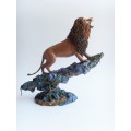 Handmade Lion statue - fantasy One-of-a-kind figure large