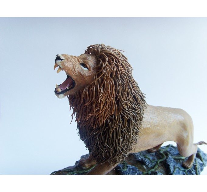 Handmade Lion statue - fantasy One-of-a-kind figure large