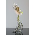 Handmade Phoenix Statue bird made of air clay. Forest bird