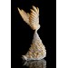 White and gold phoenix statue bird by handmade 