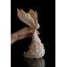 White and gold phoenix statue bird by handmade 