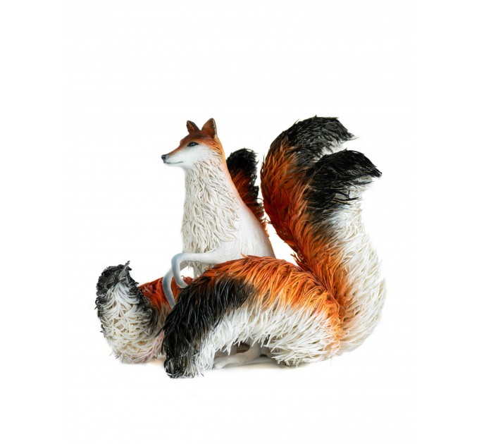 Kitsune statue with five tails by handmade 