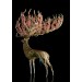 Forest stag statue with sacura by handmade 