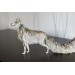 White wolf statue with air clay by handmade 