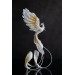 Gold and wite phoenix Statue bird with air cla