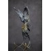 Black phoenix Statue bird with air clay