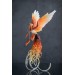 Handmade Phoenix Statue bird made of air clay. Fire bird