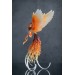 Handmade Phoenix Statue bird made of air clay. Fire bird