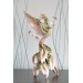 Handmade Phoenix Statue bird made of air clay. Forest bird