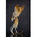 Gold and wite phoenix Statue bird with air clay