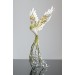 Handmade Phoenix Statue bird made of air clay. Forest bird