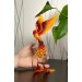 Handmade Phoenix Statue bird made ofair clay. Fire bird