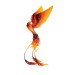 Handmade Phoenix Statue bird made ofair clay. Fire bird