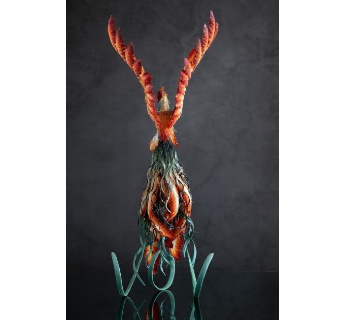 Phoenix statue fire bird by handmade 