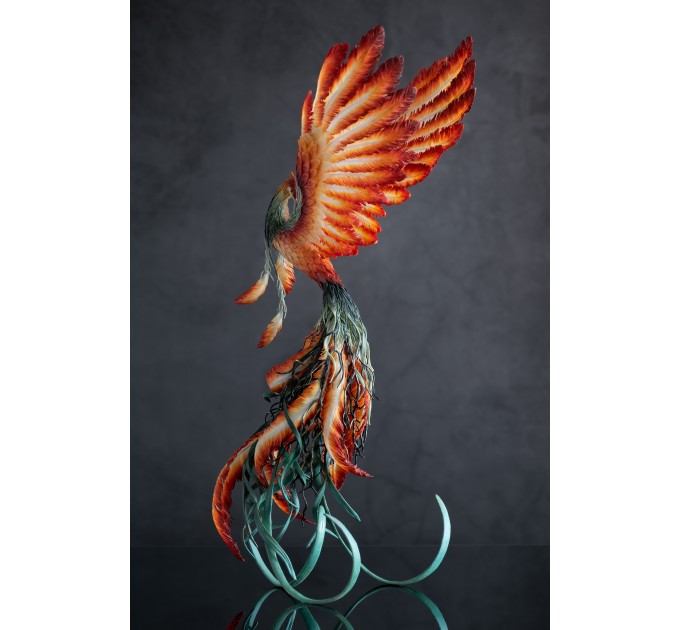 Phoenix statue fire bird by handmade 