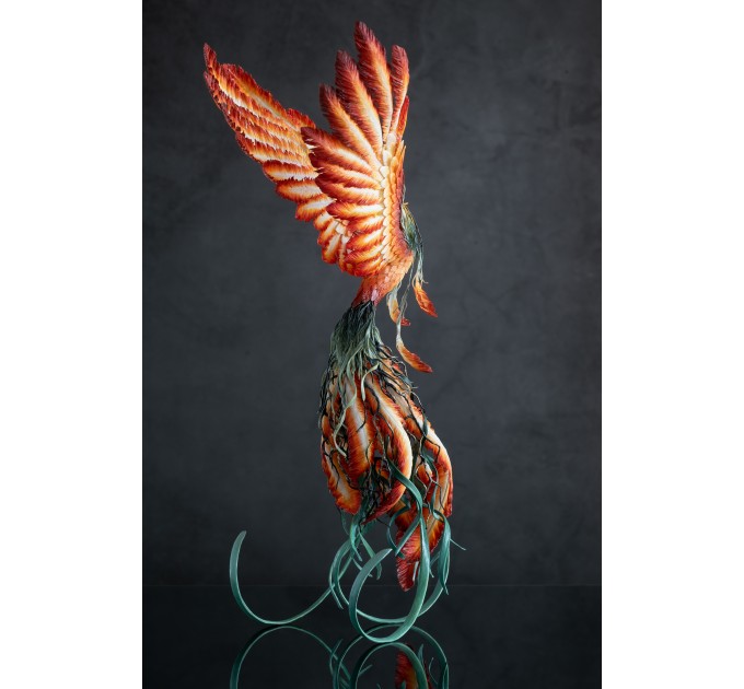 Phoenix statue fire bird by handmade 