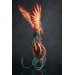 Handmade Phoenix Statue fire bird made of air clay