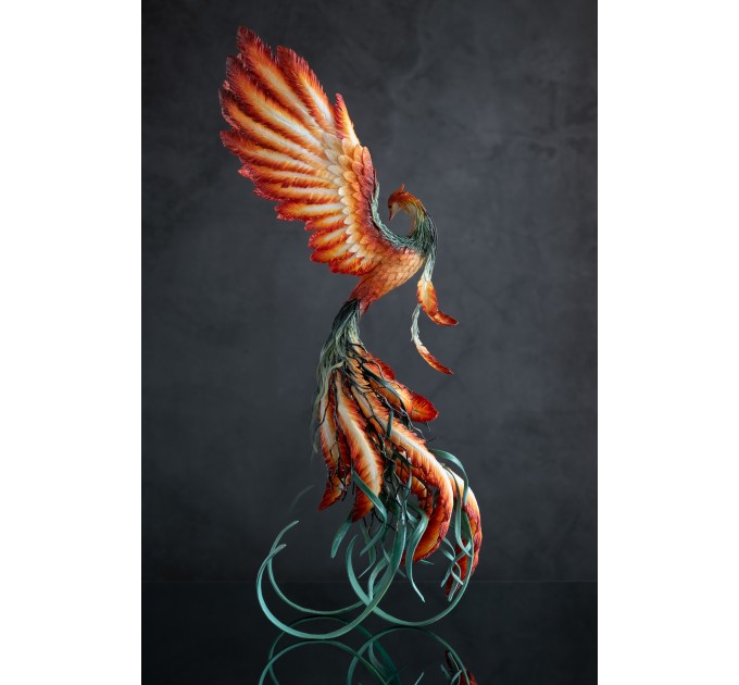 Phoenix statue fire bird by handmade 