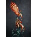 Handmade Phoenix Statue fire bird made of air clay