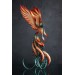 Handmade Phoenix Statue fire bird made of air clay