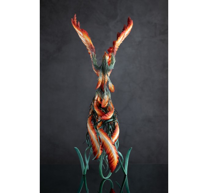 Phoenix statue fire bird by handmade 