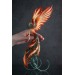 Handmade Phoenix Statue fire bird made of air clay