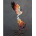 Handmade Phoenix Statue bird made of air clay.
