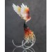 Handmade Phoenix Statue bird made of air clay. Fire bird