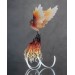 Handmade Phoenix Statue bird made of air clay. Fire bird
