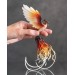 Handmade Phoenix Statue bird made of air clay. Fire bird
