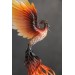 Handmade Phoenix Statue bird made of air clay. Fire bird
