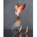 Handmade Phoenix Statue bird made of air clay. Fire bird