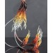Handmade Phoenix Statue bird made of air clay. Fire bird