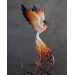 Handmade Phoenix Statue bird made of air clay.