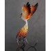 Handmade Phoenix Statue bird made of air clay.