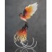 Handmade Phoenix Statue bird made of air clay. Fire bird