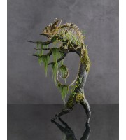 Handmade Statue of chameleon skeleton made of air clay