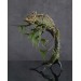 Handmade Statue of chameleon skeleton made of air clay