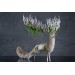 Handmade White stag statue, handmade One-of-a-kind 