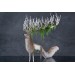 Handmade White stag statue, handmade One-of-a-kind 