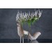 Handmade White stag statue, handmade One-of-a-kind 