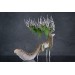 Handmade White stag statue, handmade One-of-a-kind 
