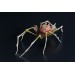 Collectible Handmade spider sculpture with a rose made of air clay.